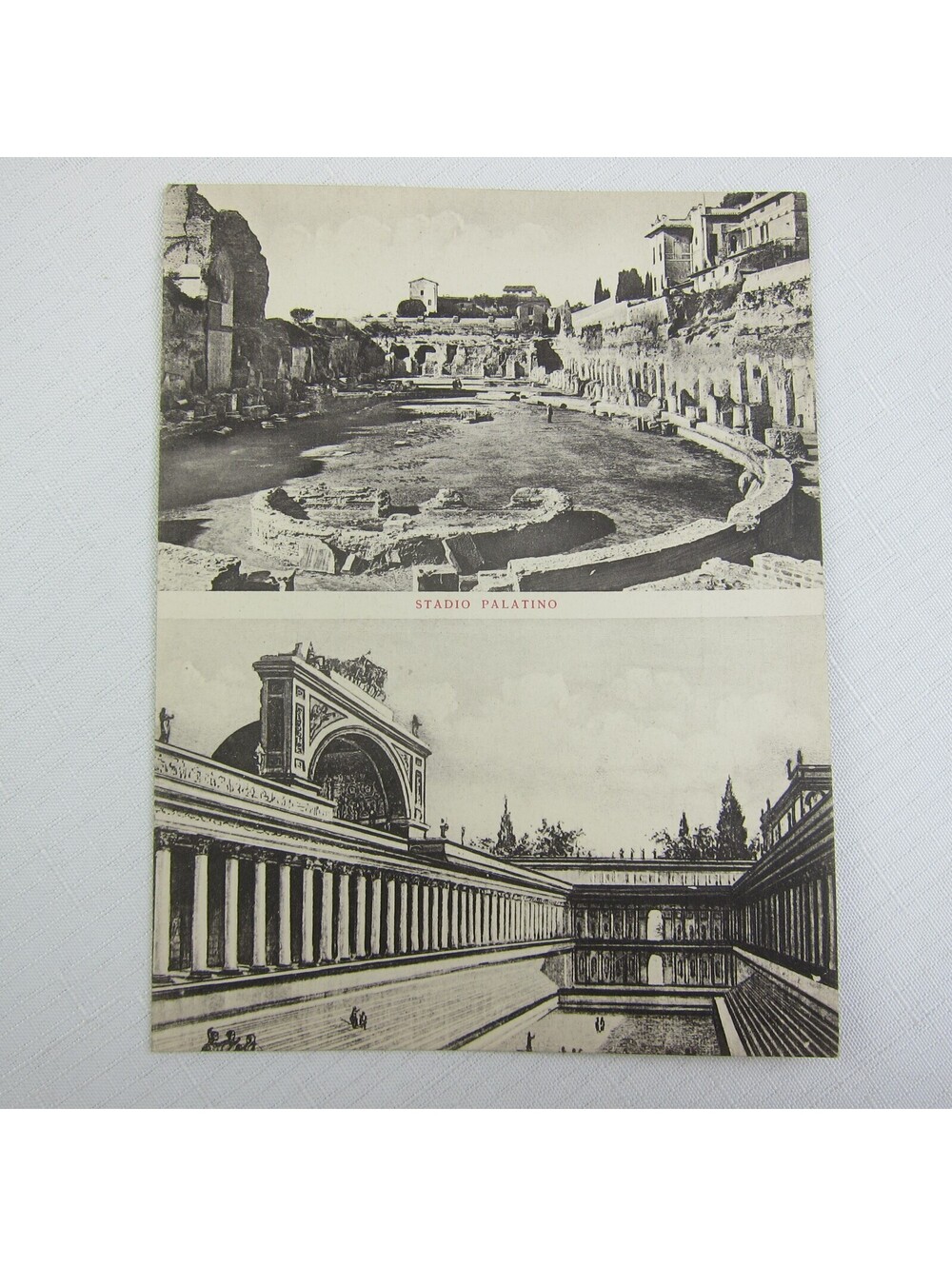 1920 Rome Italy Picture Card Palatine Stadium Flavian Amphitheater Colosseum